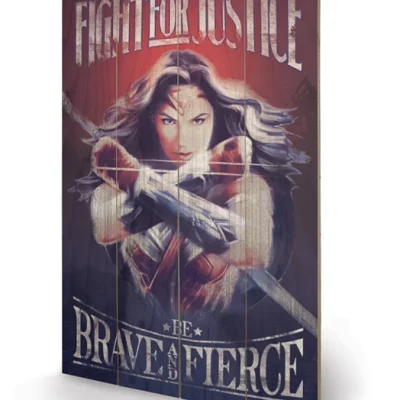 WONDER WOMAN – FIGHT FOR JUSTICE (WOODEN WALL ART)