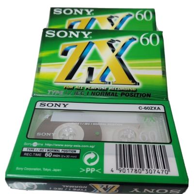Sony ZX60 Cassette Tapes Type I/ IEC I/ Normal Position 4pk