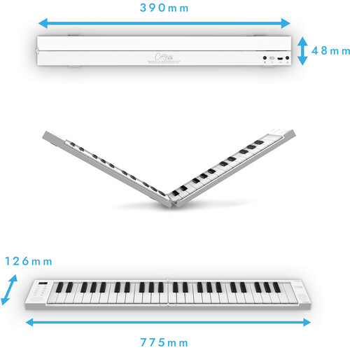 Carry-on 49-Key Folding Piano (White)
