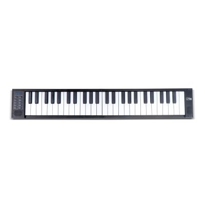 49 Keys Folding Piano With Touch Sensivity & Pads, Midi Over Bluetooth – Black Color (Free Software Included)