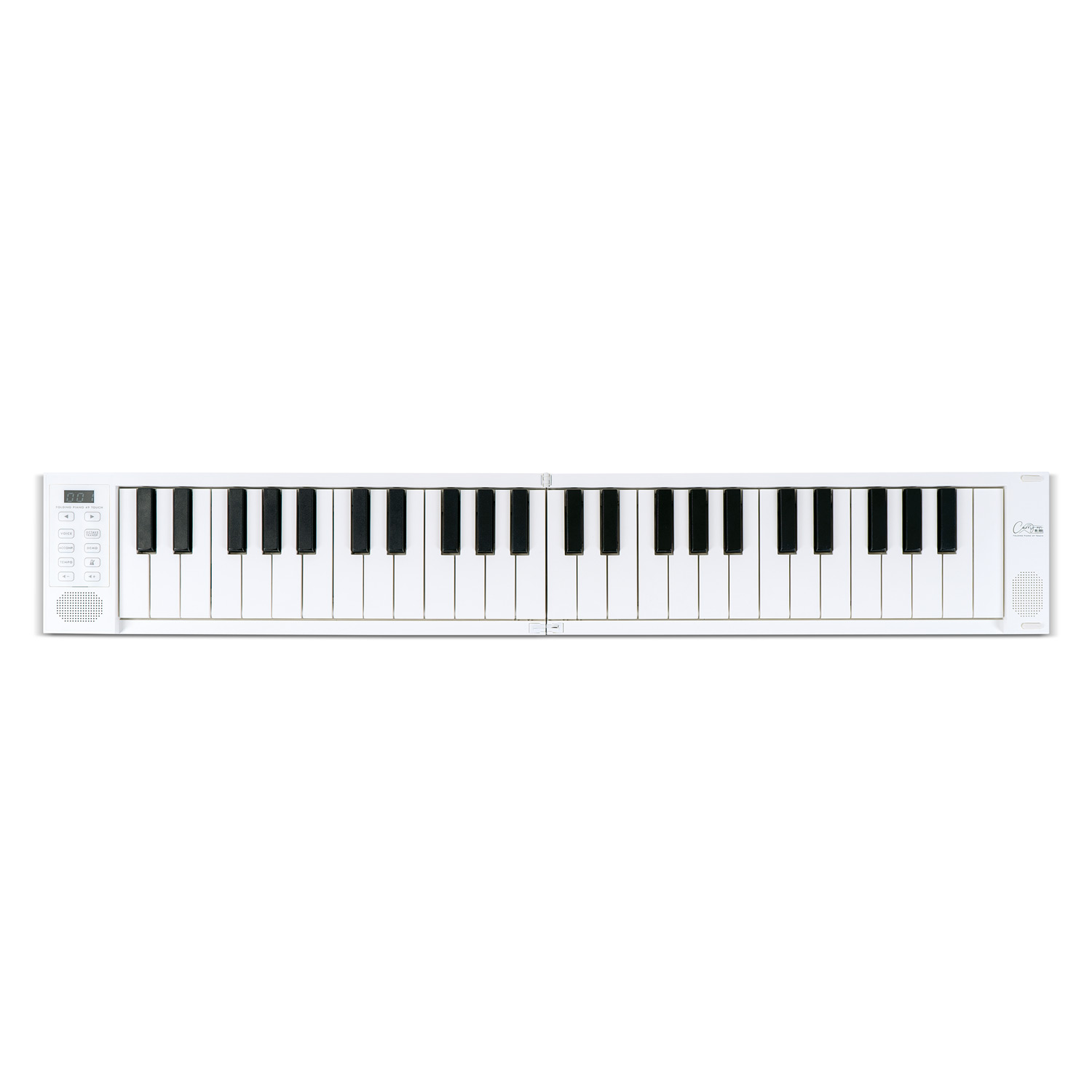 49 Keys Folding Piano With Touch Sensivity & Pads, Midi Over Bluetooth – White Color (Free Software Included)