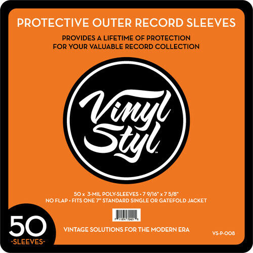 Vinyl Styl™ 7″ 3 Mil Protective Outer Record Sleeve 50pcs