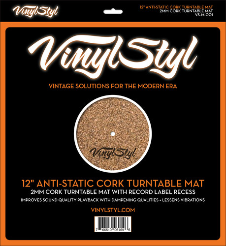 Vinyl Styl 12″ Anti-Static Cork Turntable Mat