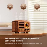 MUZEN OTR Wood And Utopia Retro Portable FM Radio Bluetooth Speaker-Rosewood
