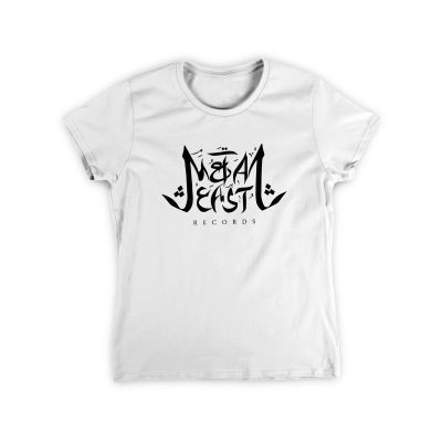 Metal East Records Ladies White/Black T-Shirt